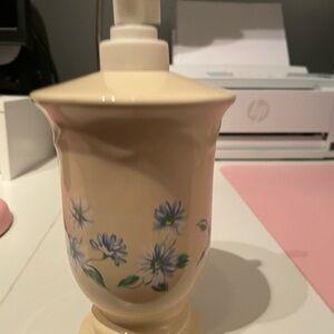 Floral Ceramic Soap Dispenser